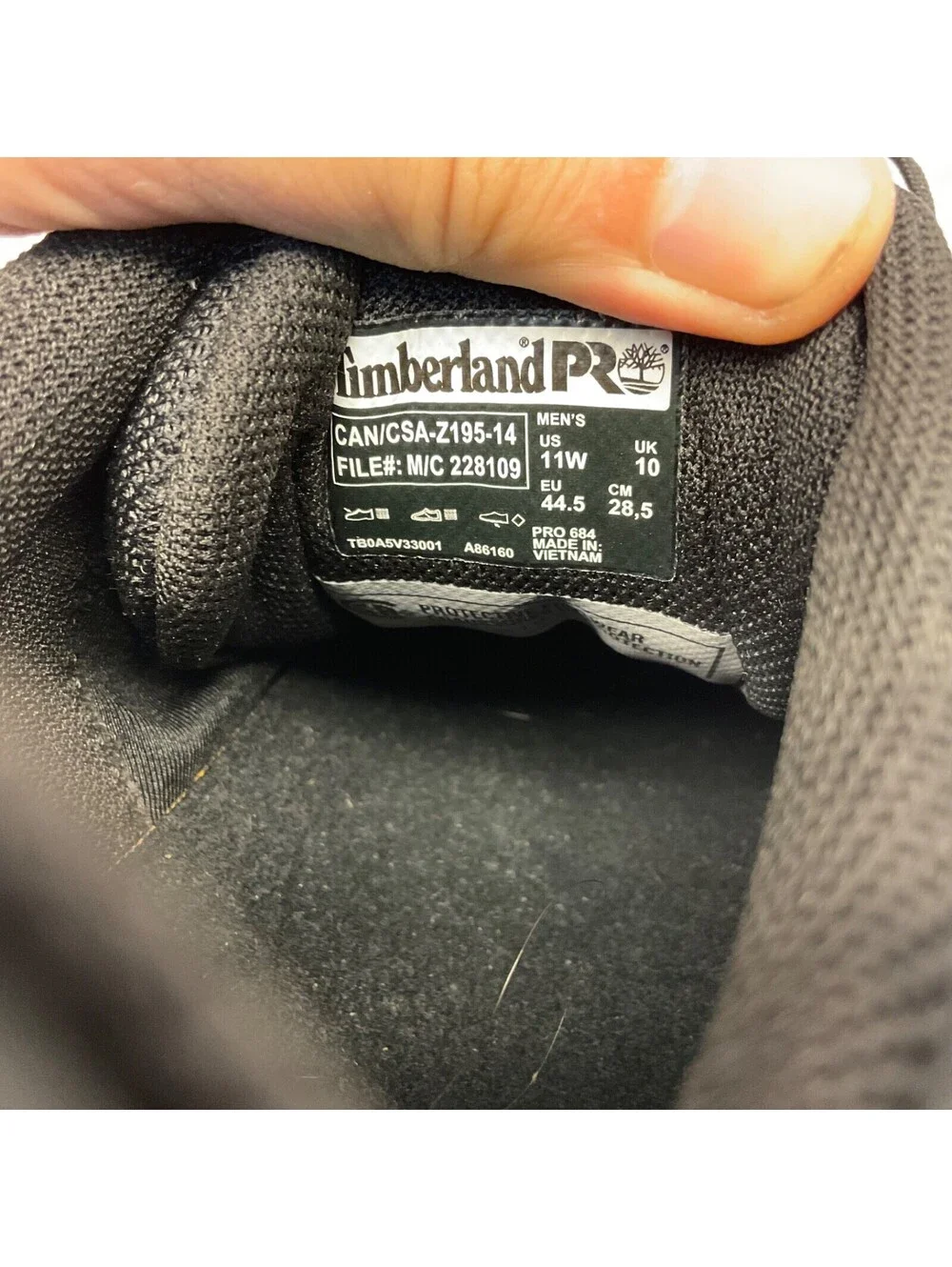 Timberland PRO Men’s Low-Cut Setra CTCP Athletic Work Shoes Black Size 11W